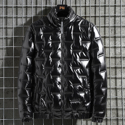 Halvrek | Herren Steppjacke Glänzend Wattiert - Black - Image 3