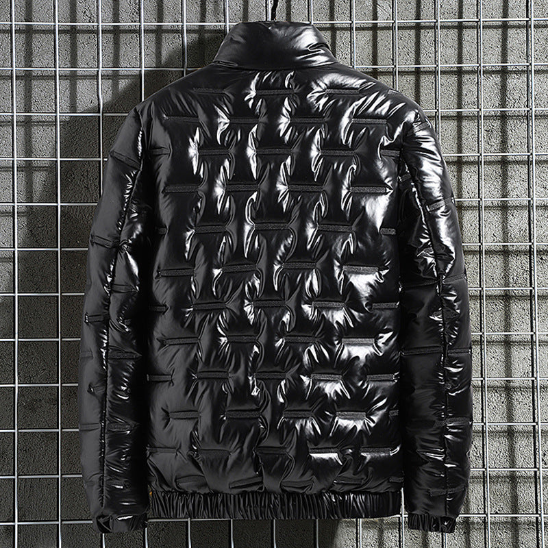 Halvrek | Herren Steppjacke Glänzend Wattiert - Black - Image 4