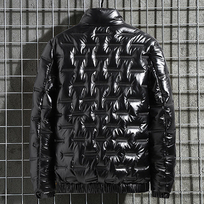 Halvrek | Herren Steppjacke Glänzend Wattiert - Black - Image 4