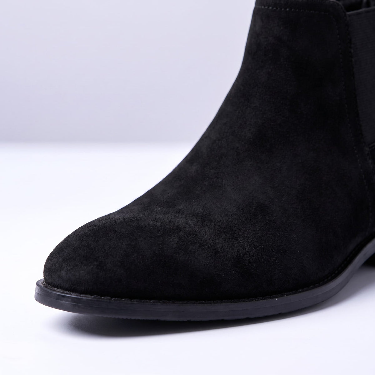 Herren Chelsea Boots Bequem Elastischer Seiteneinsatz Schlupf 8