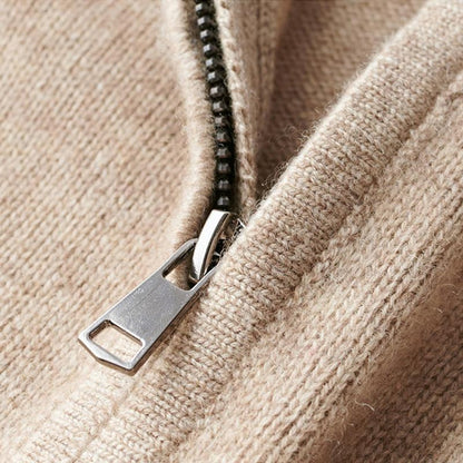 Herren Strickpullover mit Halbem Reißverschluss Regular Fit