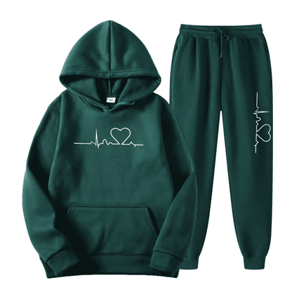 Jogginganzug Damen | Herzschlagmotiv & Bequeme Passform 4