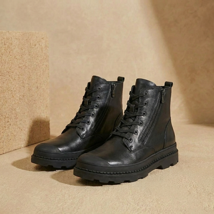 Herren Stiefel Reißverschluss Schnürstiefel Vintage Look 3