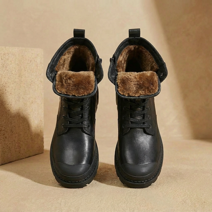 Herren Stiefel Reißverschluss Schnürstiefel Vintage Look 4