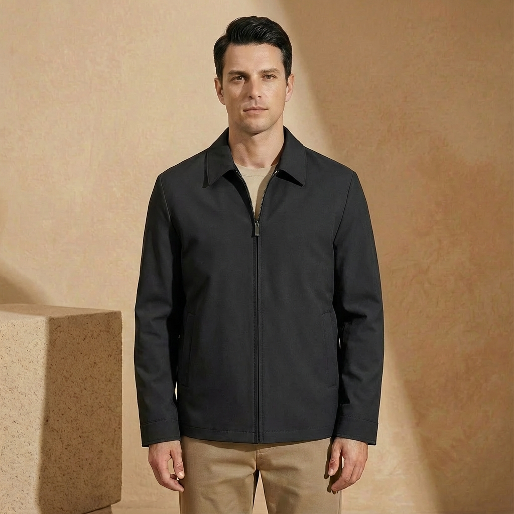 Herren Windjacke Taillierter Fit Leichte Zip Jacke 7