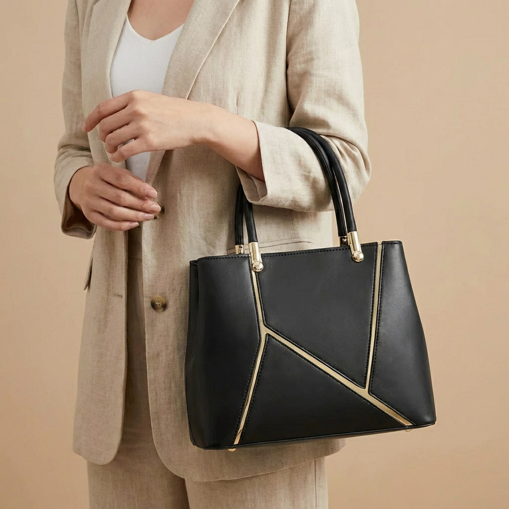 Damen Handtaschen Set 2-teilig Henkeltasche Clutch 7