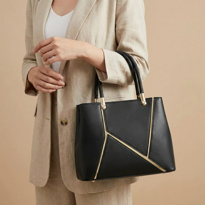 Damen Handtaschen Set 2-teilig Henkeltasche Clutch 7
