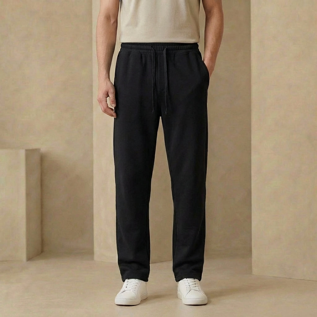 Herren Jogginghose Relaxed Fit Straight Leg Tunnelzug 2