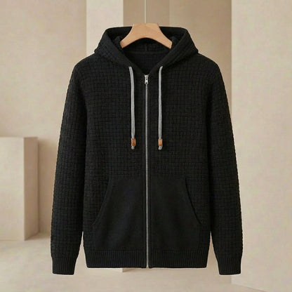 Herren Kapuzenjacke Reißverschluss Taschen Bündchen 4
