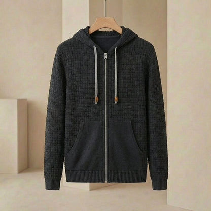 Herren Kapuzenjacke Reißverschluss Taschen Bündchen 5
