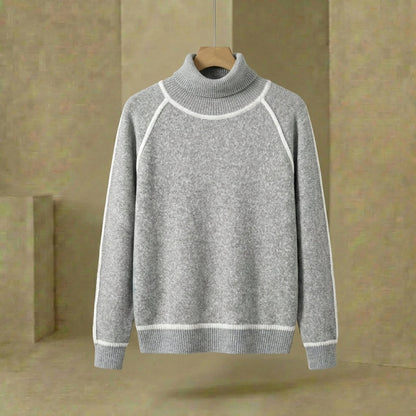 Herren Rollkragenpullover Relaxed Fit Strickpullover 2