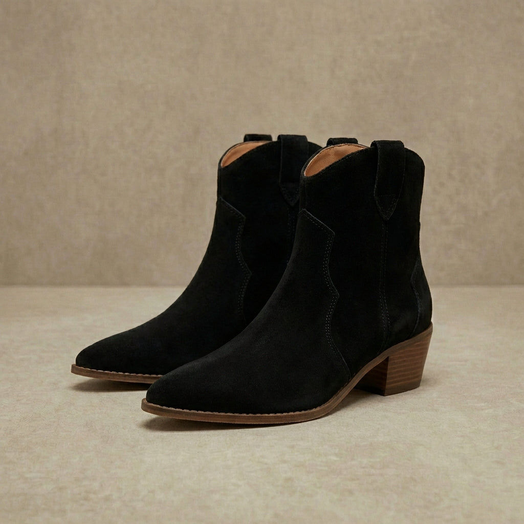 Damen Chelsea Boots Western-Style gepolsterte Sohle 3