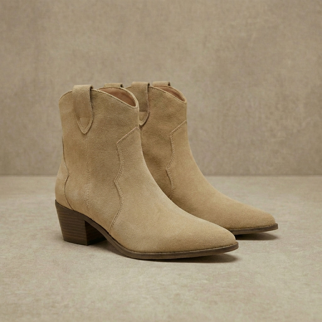Damen Chelsea Boots Western-Style gepolsterte Sohle 5