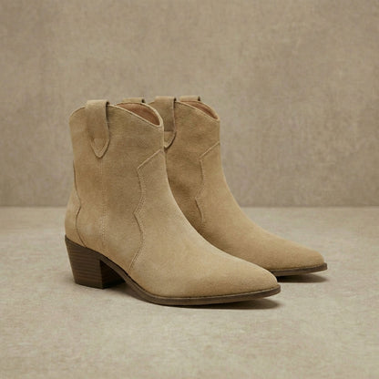 Damen Chelsea Boots Western-Style gepolsterte Sohle 5