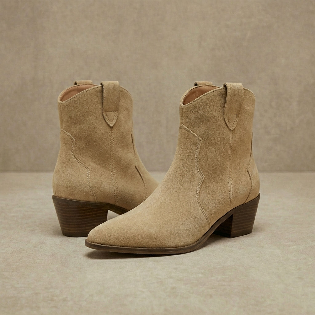Damen Chelsea Boots Western-Style gepolsterte Sohle 6