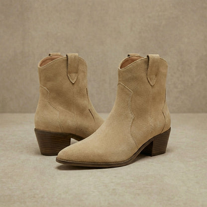 Damen Chelsea Boots Western-Style gepolsterte Sohle 6