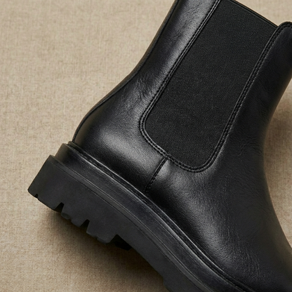 Damen Chelsea Boots Plateau-Sohle Wasserabweisend Slip-on 2