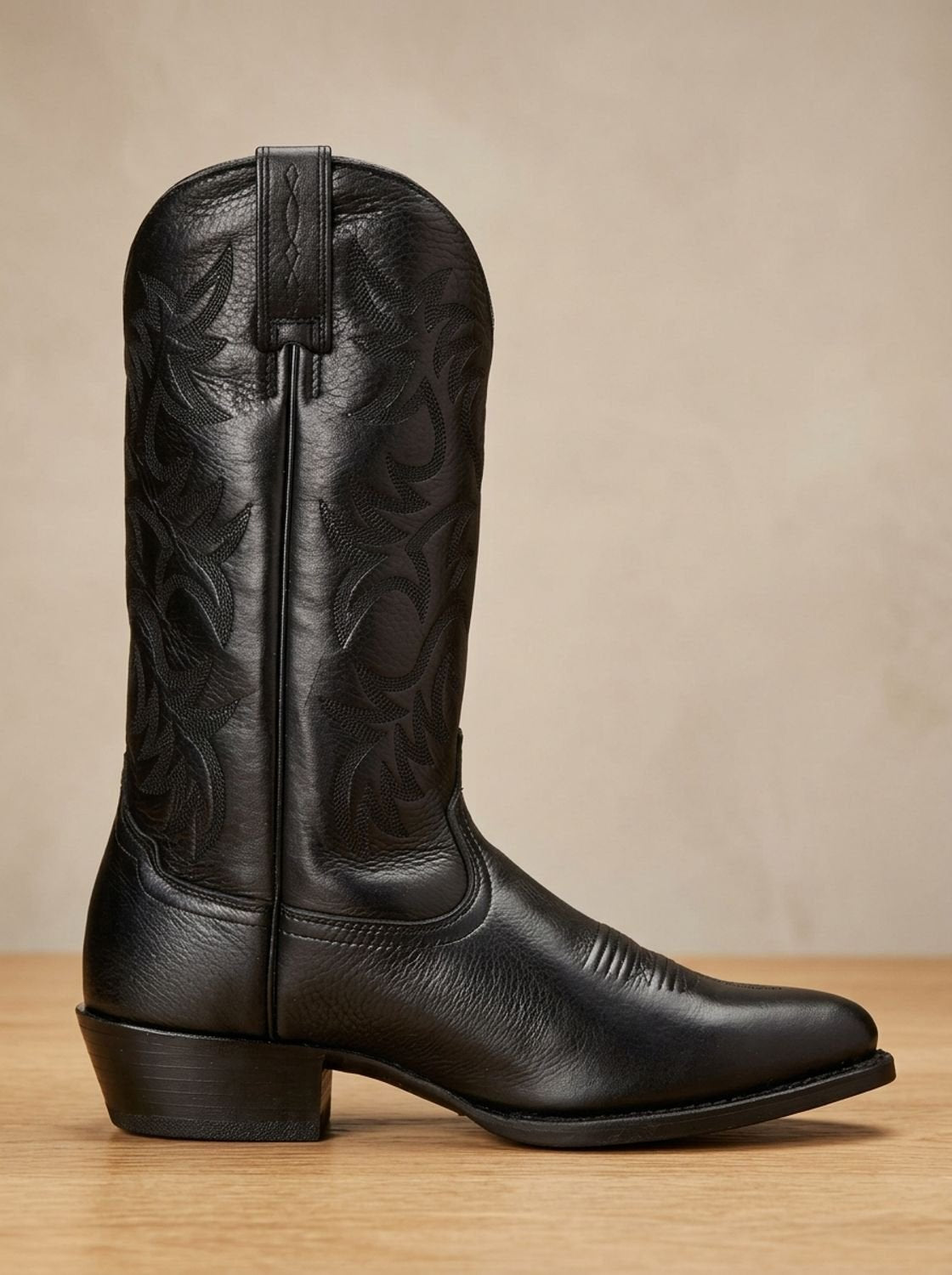 Hildrun | Damen Bestickte Western Cowboy Stiefel - Black - Image 4