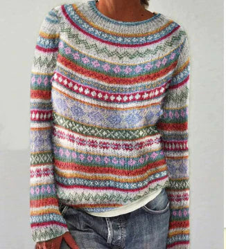Strickpullover Damen | Rundhalsausschnitt & Lockere Passform 3