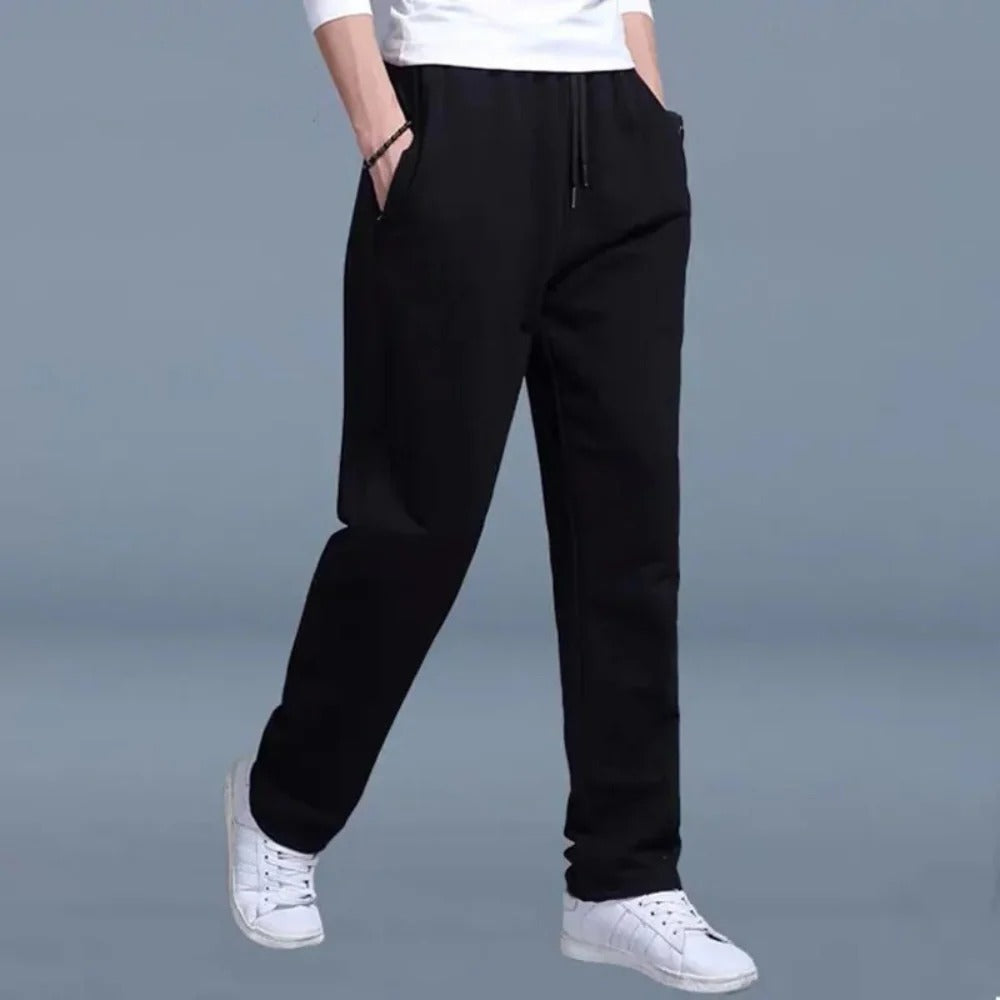 Herren Jogginghose gerader Schnitt tiefe Seitentaschen mit Kordelzug 2