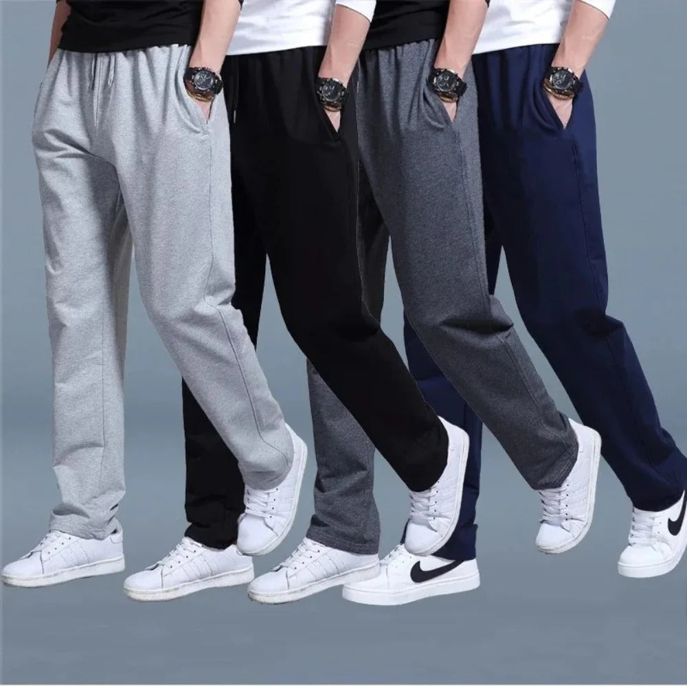 Herren Jogginghose gerader Schnitt tiefe Seitentaschen mit Kordelzug 5