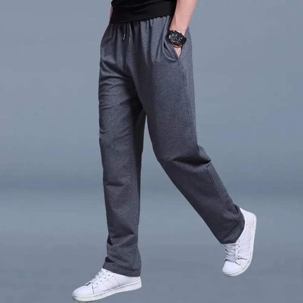 Herren Jogginghose gerader Schnitt tiefe Seitentaschen mit Kordelzug 4