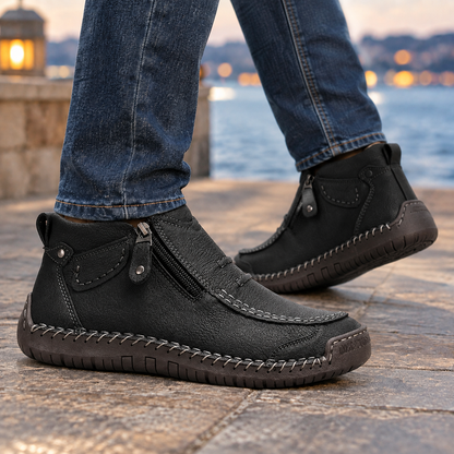 Men's ankle boots with a supportive orthopedic-inspired design