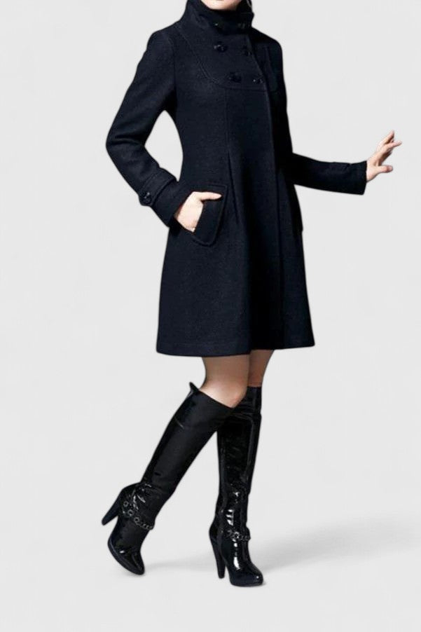 Damen Steppjacke Leicht Warm Taschen Verschluss Winterjacke 4