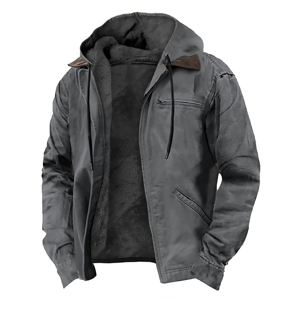 Herbstjacke Herren | Mit Kapuze & Kordelzug