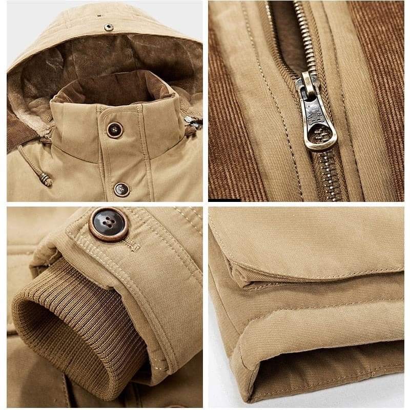 Winterjacke Herren | Mit Kapuze & Fellfutter 8