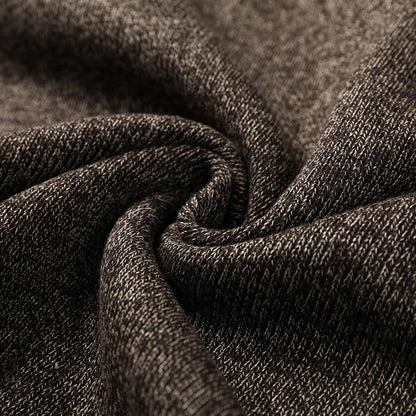 Full product view of the men's zip-through cardigan