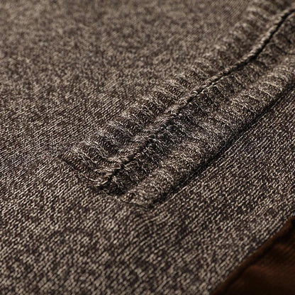 Men's ribbed cardigan styled as a smart casual layer