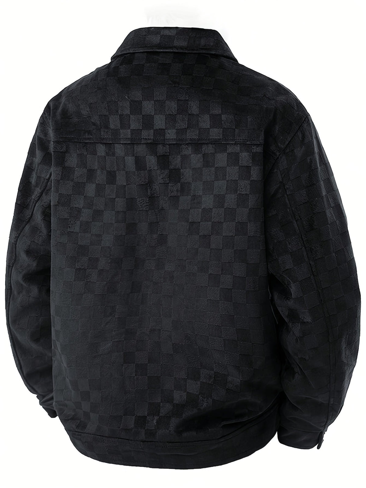 Velourjacke Herren | Karomuster & Druckknöpfe 3