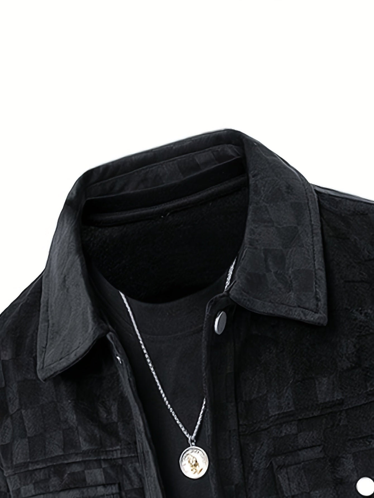 Velourjacke Herren | Karomuster & Druckknöpfe 4