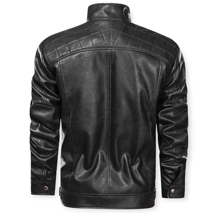 black leather jacket