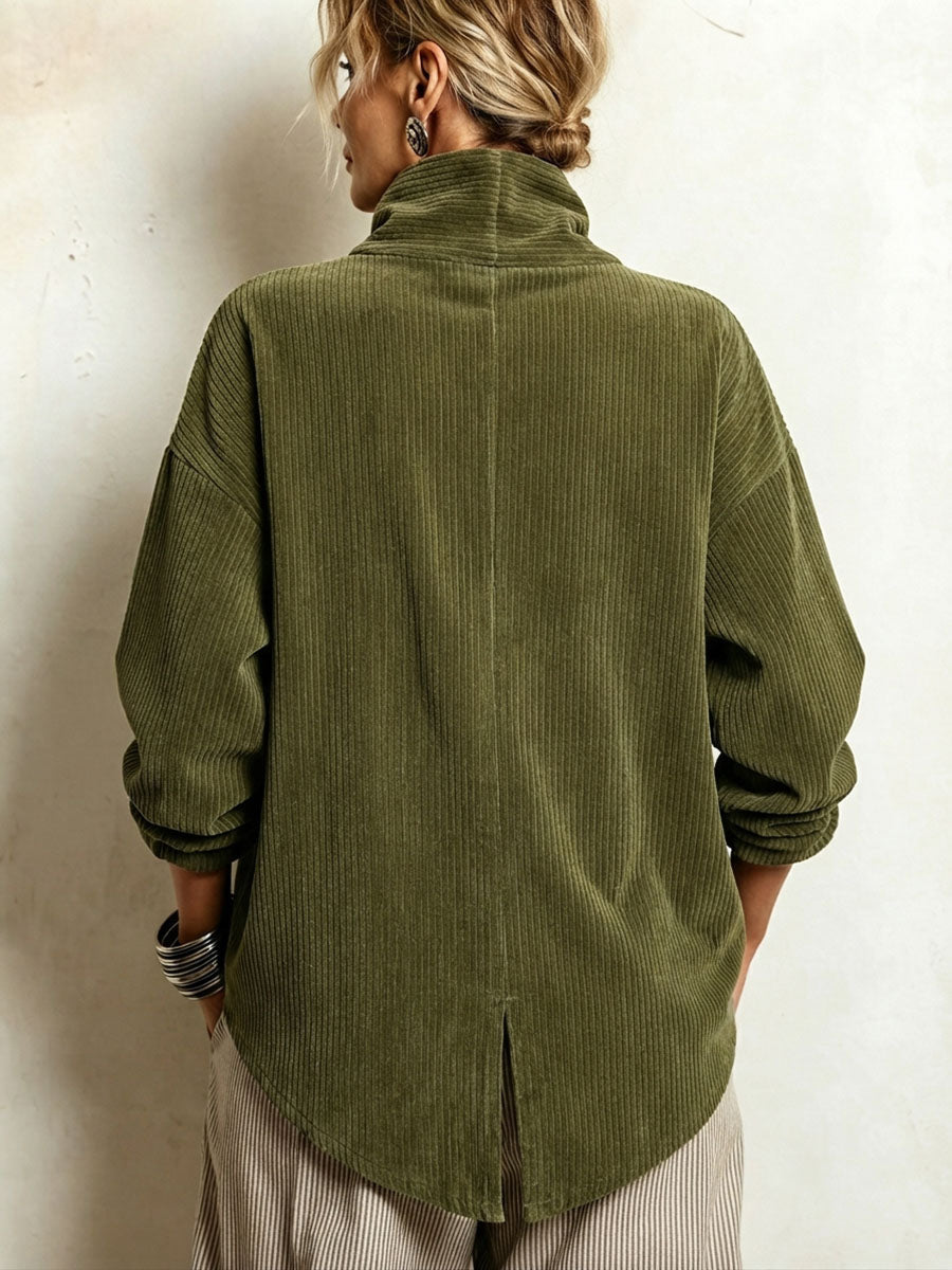 Sweatshirt Damen | Asymmetrischer Stehkragen 2