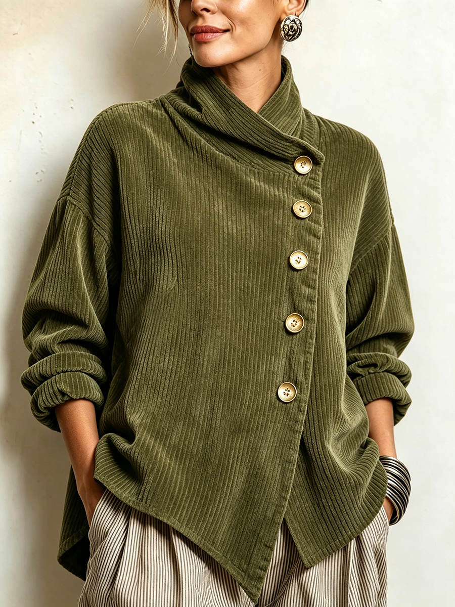 Sweatshirt Damen | Asymmetrischer Stehkragen 1