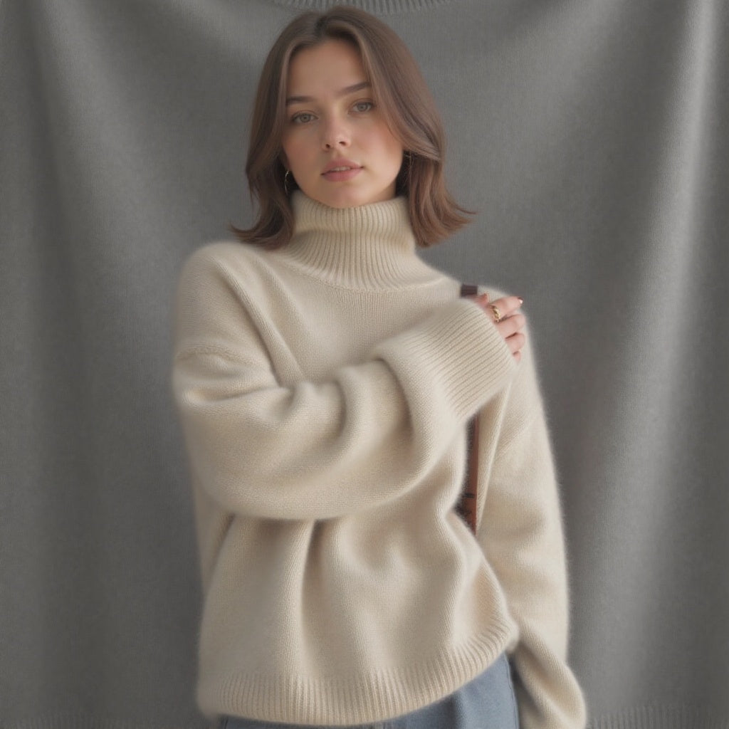 Rollkragenpullover Damen | Oversize & Kuschelig Weich 10