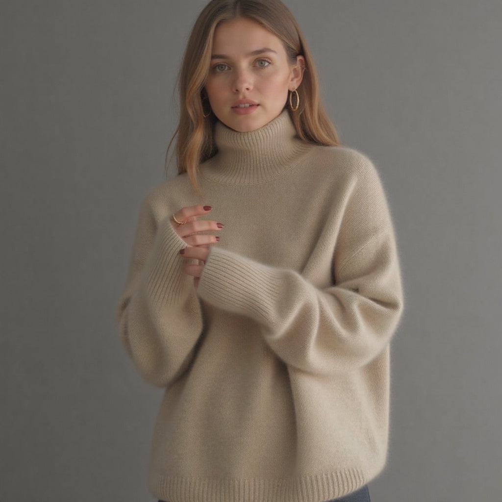 Rollkragenpullover Damen | Oversize & Kuschelig Weich 1