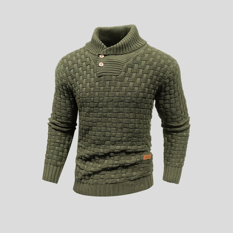 Pullover Herren | Strukturmuster mit Schalkragen 3