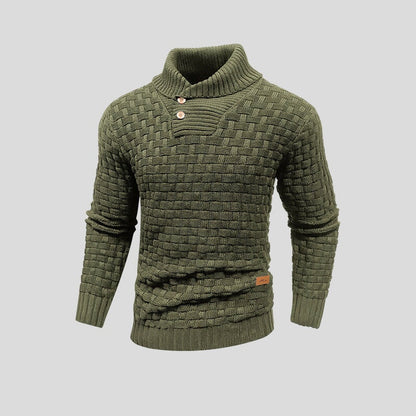 Pullover Herren | Strukturmuster mit Schalkragen 3