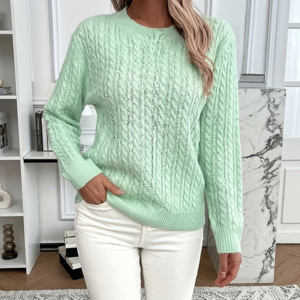 Strickpullover Damen | Zopfmuster & Gemütliche Wärme 1