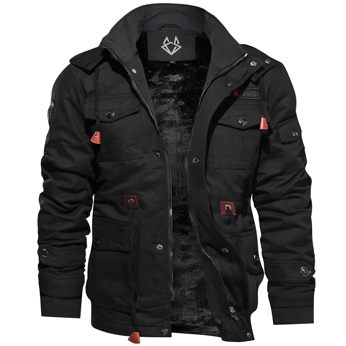 Herren Safarijacke Warm Funktional Übergangsjacke Taschen 1