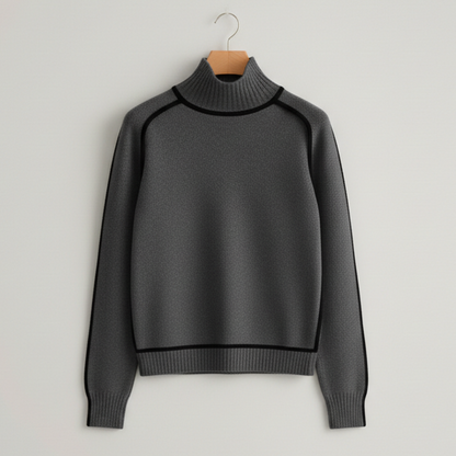 Damen Rollkragenpullover Strickpullover Elastisch Figurbetont 10