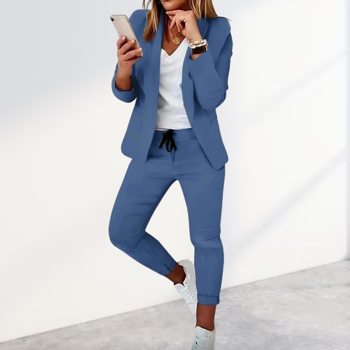 Hosenanzug Damen | Blazer Set Elegant & Bequem 3