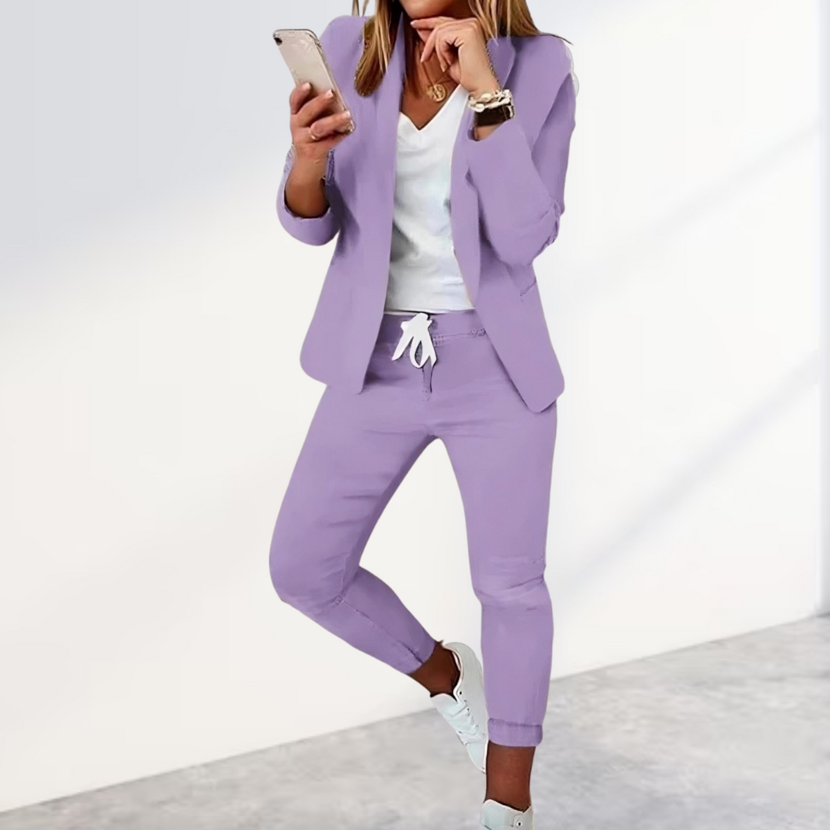 Hosenanzug Damen | Blazer Set Elegant & Bequem 4