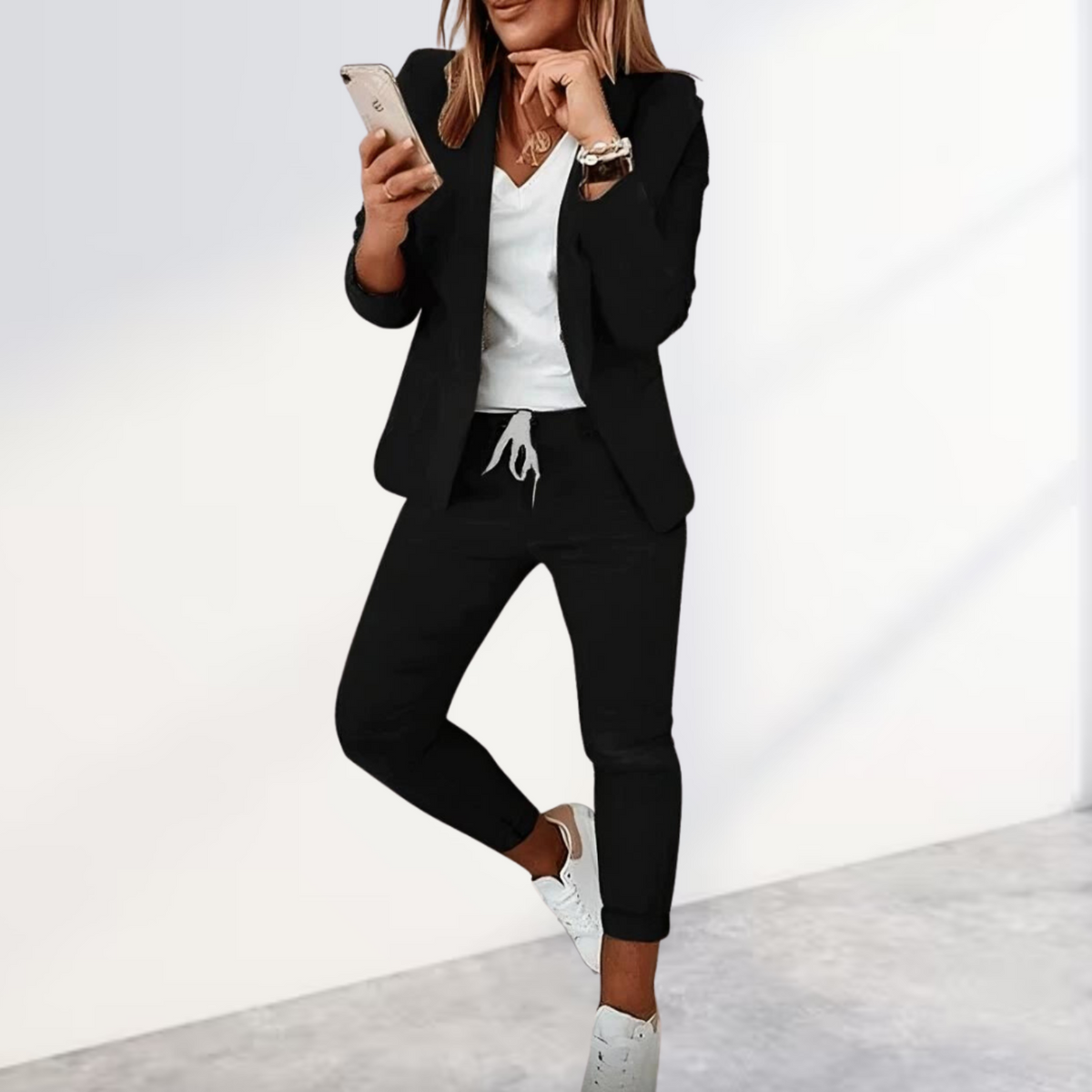 Hosenanzug Damen | Blazer Set Elegant & Bequem 1