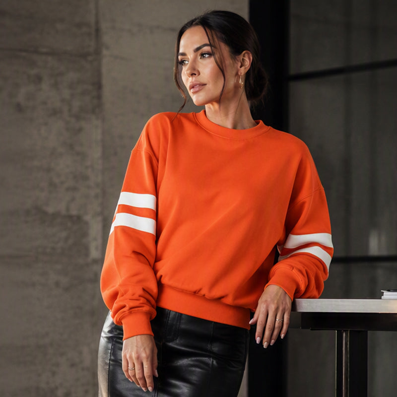 Sweatshirt Damen | Kontraststreifen & Lässige Passform 1