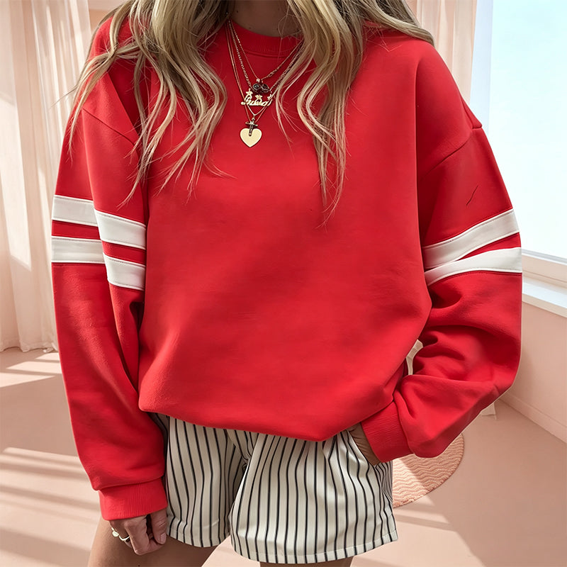 Sweatshirt Damen | Kontraststreifen & Lässige Passform 6