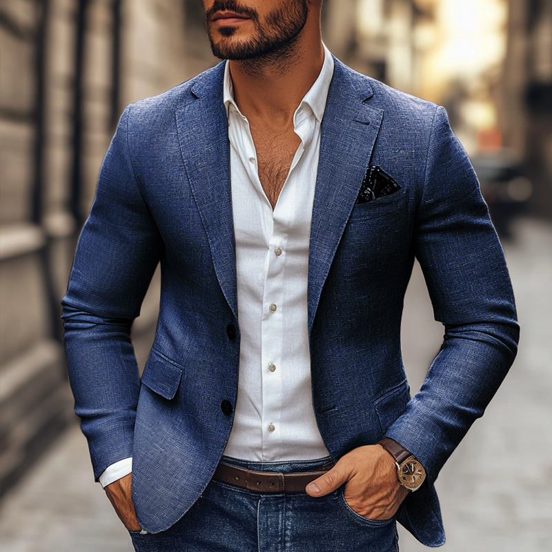 Sakko Herren Slim Fit | Einknopf Business Look 6
